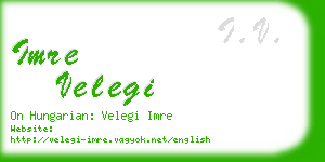 imre velegi business card